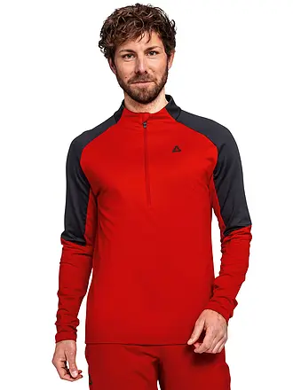 SCHÖFFEL | Herren Unterzieh Zipshirt Style Safoon | rot